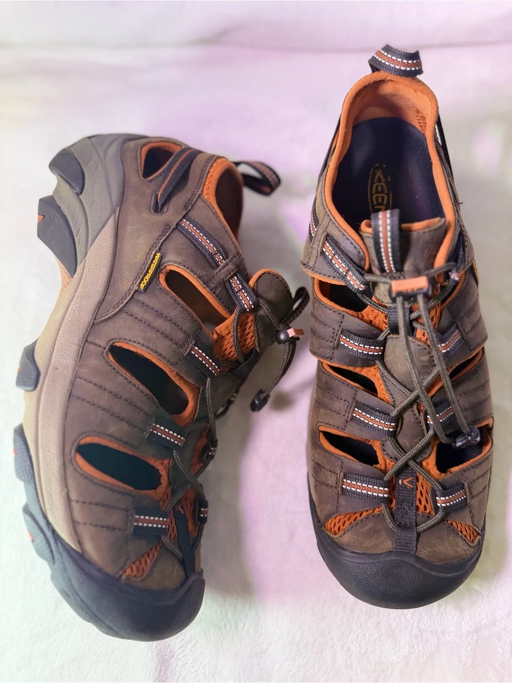 Keen Men's Brown & Orange Outdoor Hiking Sandal